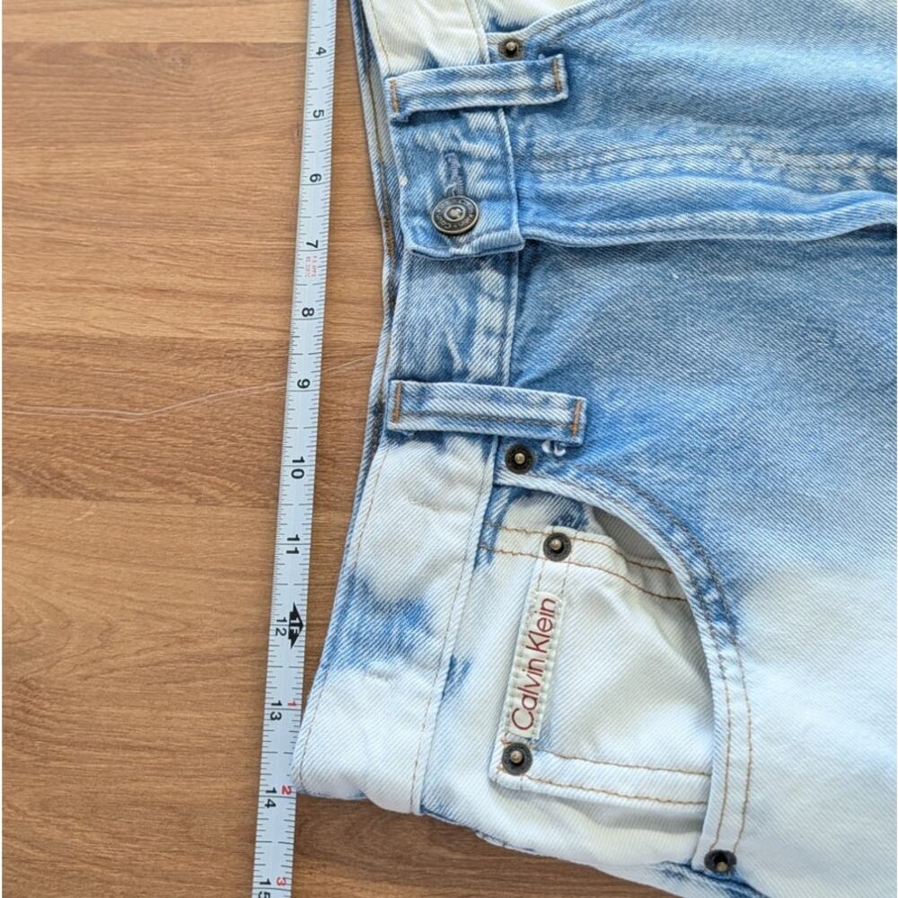 Calvin Klein Original Wide Leg Jeans Womens 28 Tie Dye Denim High-rise - Picture 8 of 10